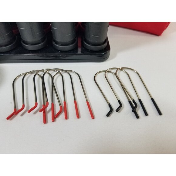 Remington Hot Rollers Curlers Travel Set 10 Red Black Compact WORKS H-1015 - Picture 2 of 8